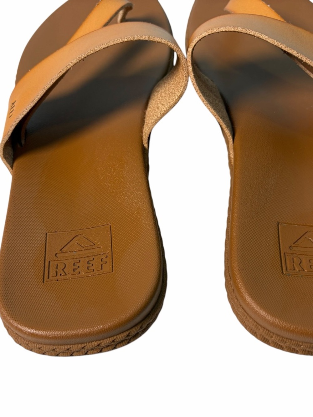 Reef Cushion Sol Size 9 Sandals Natural Tan Flip Flops Thong - Picture 5 of 9